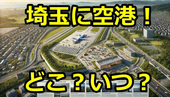 埼玉に空港計画？どこに？いつ？進捗状況は？空港建設の影響