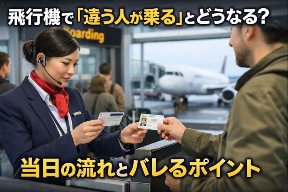 飛行機で「違う人が乗る」とどうなる？当日の流れとバレるポイント